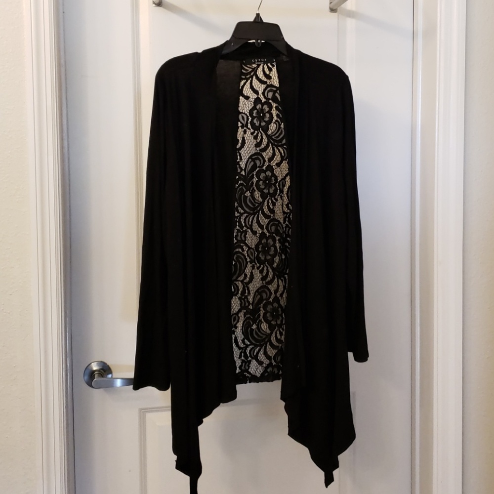Black plus size cardigan